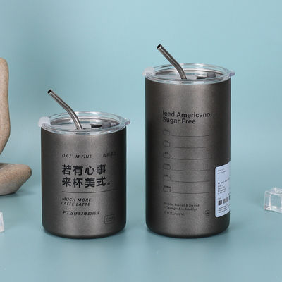 Stampa personalizzata Coppa termica in acciaio inossidabile portabile fuori di casa Straw 304 Acciaio inossidabile a vuoto Coppa termica a doppio strato