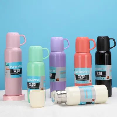 Stainless Steel Vaccum Flask And Coffee Cup Set 500ml Isolamento da vuoto a prova di perdita