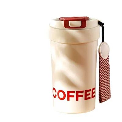 460ml a doppia parete Custom Metal Tumblers Calore isolato tazza da caffè con rivestimento interno in ceramica Flip Flop Coperchio leggero