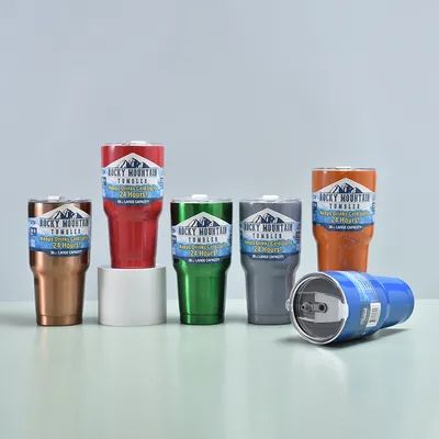 30oz di acciaio inossidabile, doppio muro isolato birra tazza American Car Cup 30oz UV placcata Ice Boss Cup per il viaggio in auto