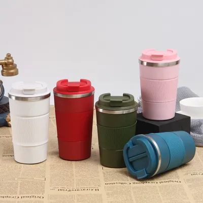 Tazza di caffè a prova di perdite con coperchio, tazza di caffè termica, tazza di caffè in acciaio inossidabile, tenete fredda e calda, regalo per uomini, donne