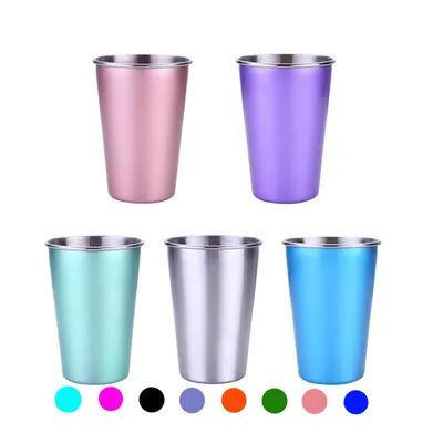 Acciaio inossidabile vetro 6oz recipiente da bere tazza di vino incrollabile tazza di caffè tè per campeggio all'aperto viaggio argento