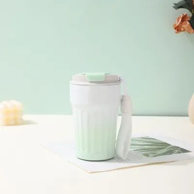 Tazza di caffè isolante con coperchio impermeabile Tazze di caffè riutilizzabili Tazza di viaggio 13 OZ Tazza di caffè da viaggio,Tazza di caffè a doppio muro,Tazza di caffè in acciaio inossidabile per bevande calde e fredde