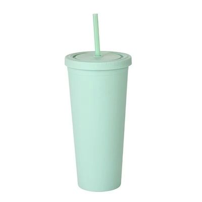22oz Matte Pastel Tumblers Colorato Double Wall Isolato Acrilico Tumblers Con Copri E cannucce Facile Da Pulire Perfetto Per Creazioni Personalizzate