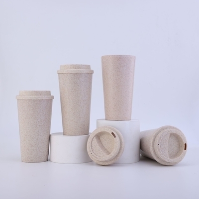 Moda mono strato 580ML PP Pacco di paglia di grano Tazza di paglia da bere Tazza di fibra di grano Bevande Tazza da bere diretta